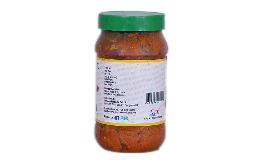 Anivarya Mixed Pickle    Plastic Jar  450 grams